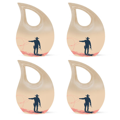 Cowboy Theme 3 Inch Keepsake Pack of 4