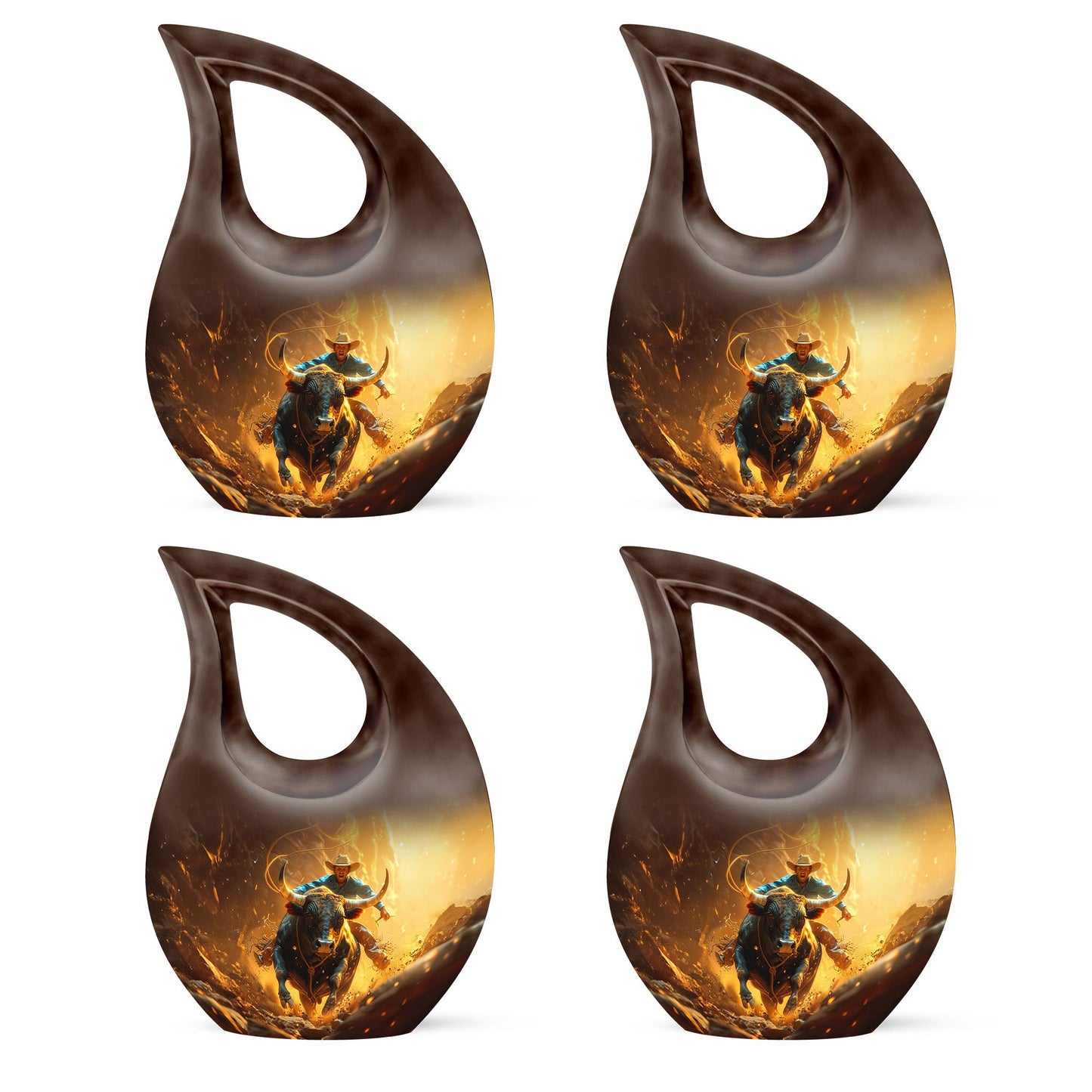 Cowboy Theme 3 Inch Keepsake Pack of 4