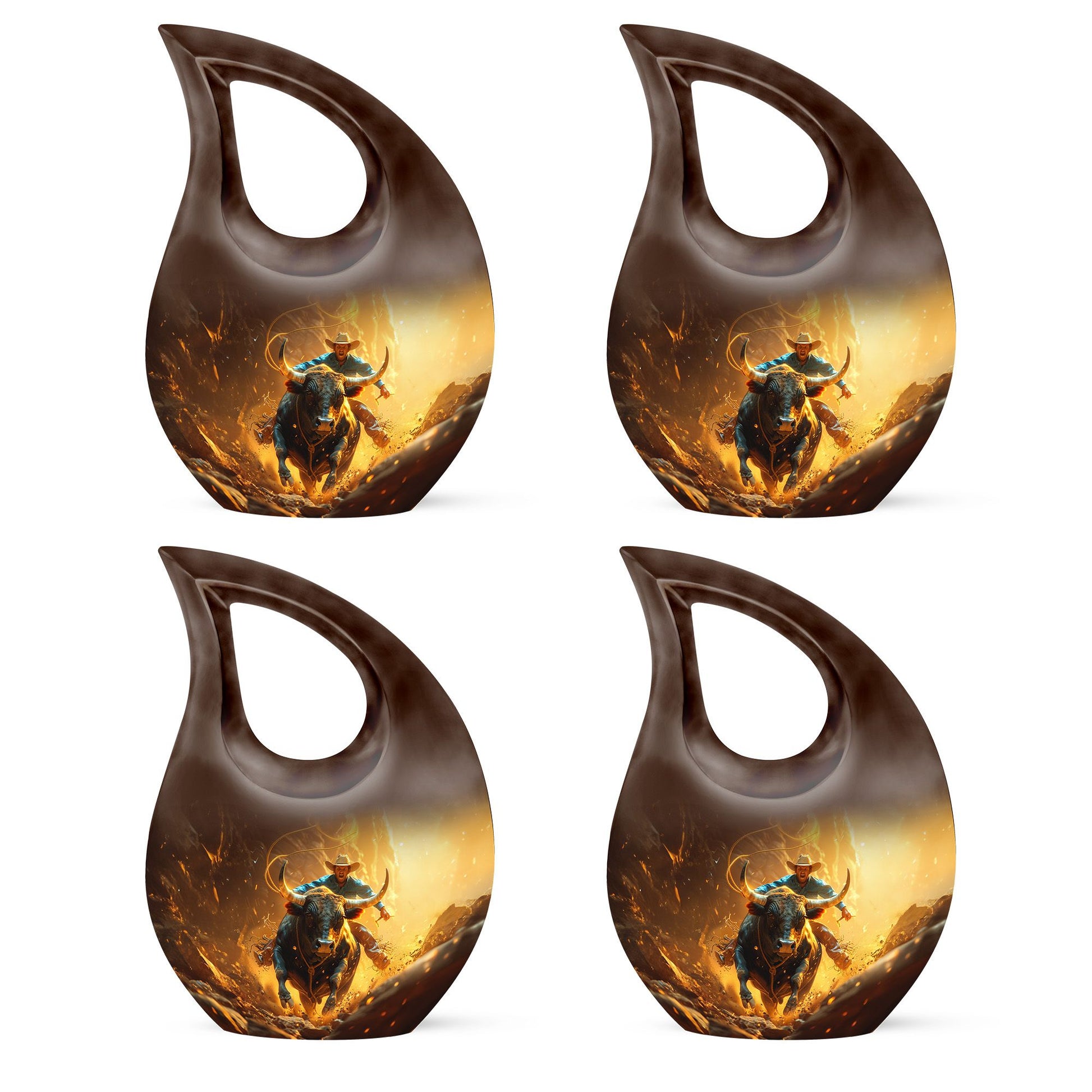 Cowboy Theme 3 Inch Keepsake Pack of 4