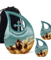 Cowboy Cattle Drive Cremation Urn - Personalized Custom Urn For Ashes