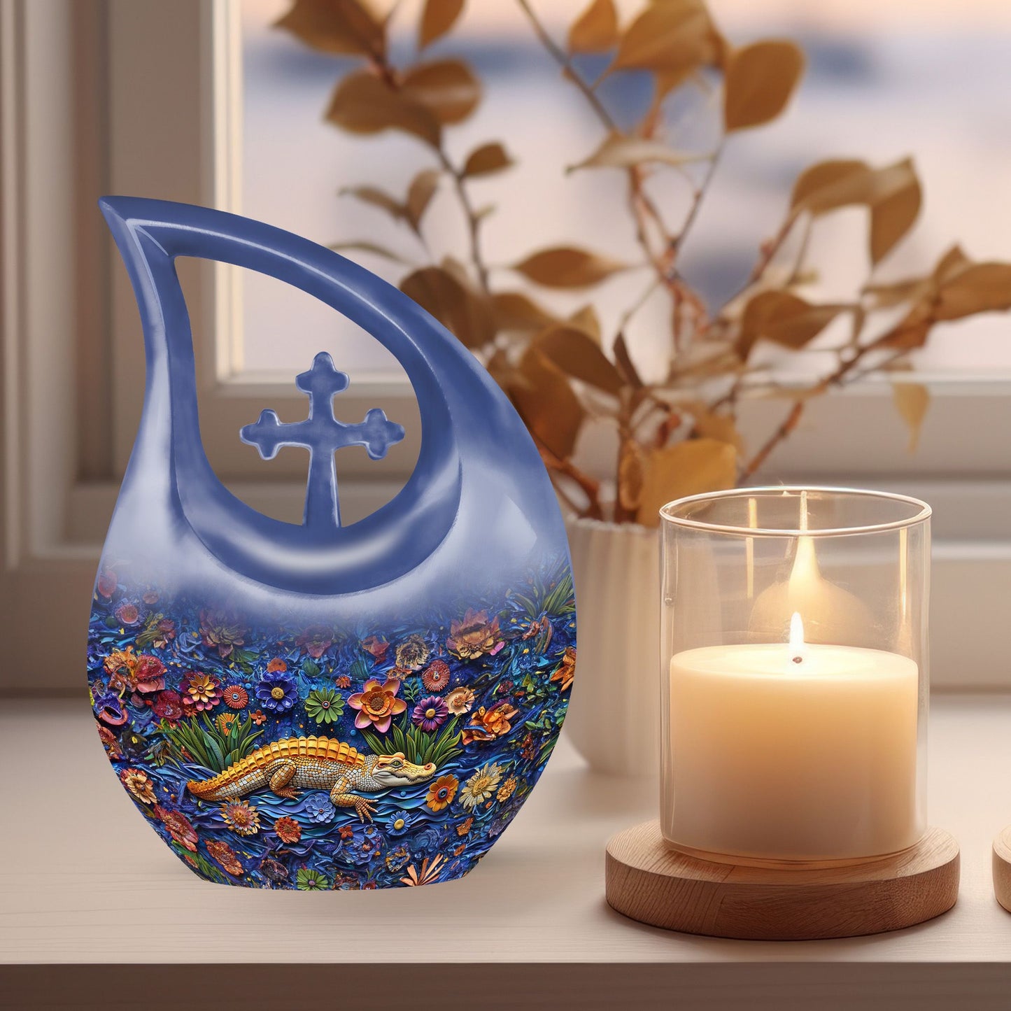 10-inch Aluminium Alligator Urn