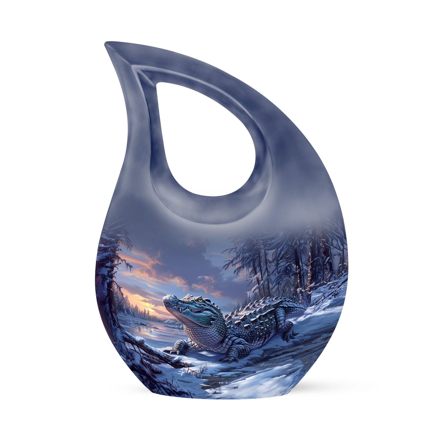 Extra large Alaigator-themed memorial urn