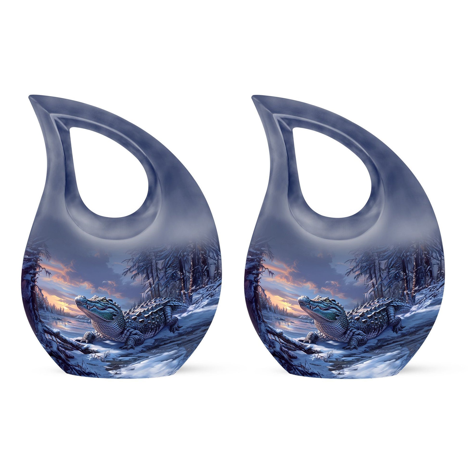 Extra large Alaigator-themed memorial urn