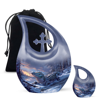 Extra large Alaigator-themed memorial urn