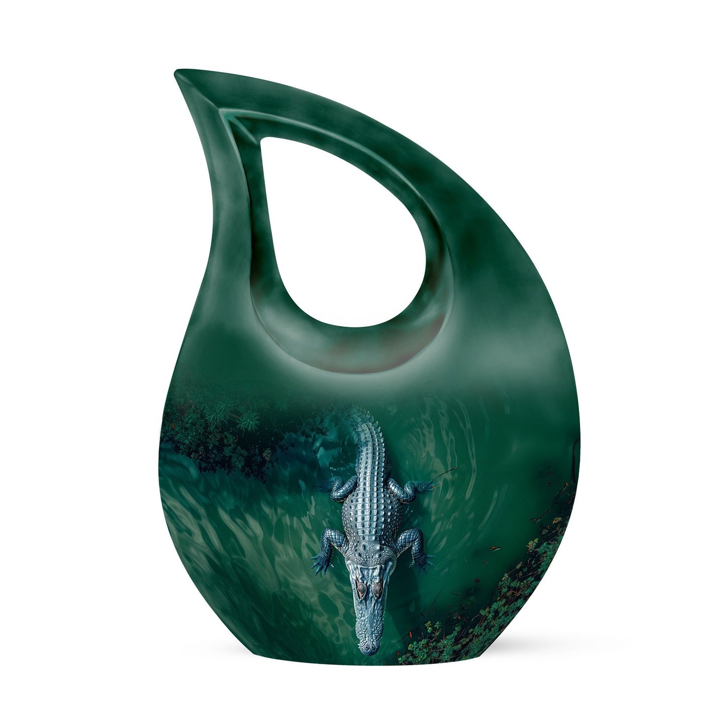 Medium size Alaigator-themed urn