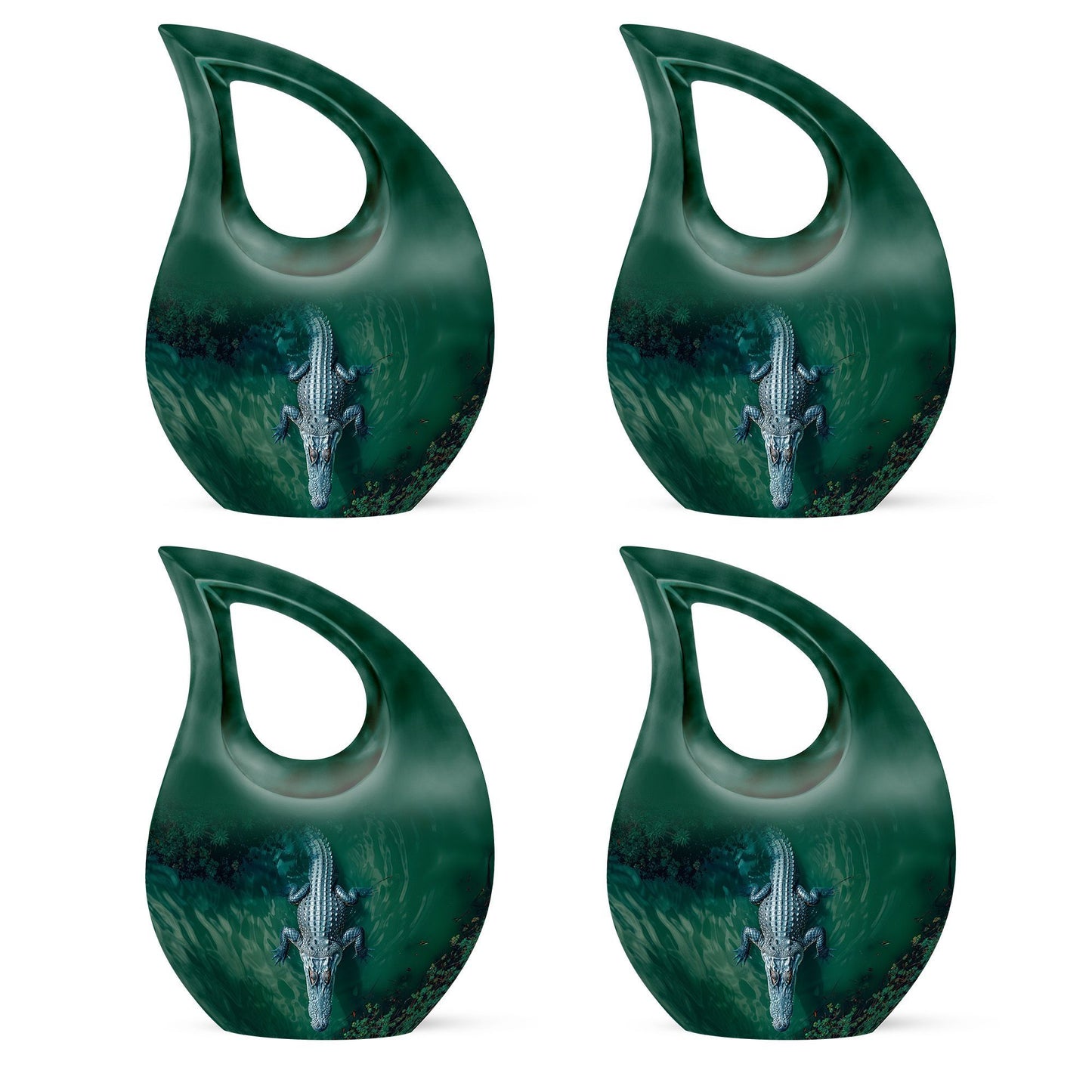 Medium size Alaigator-themed urn