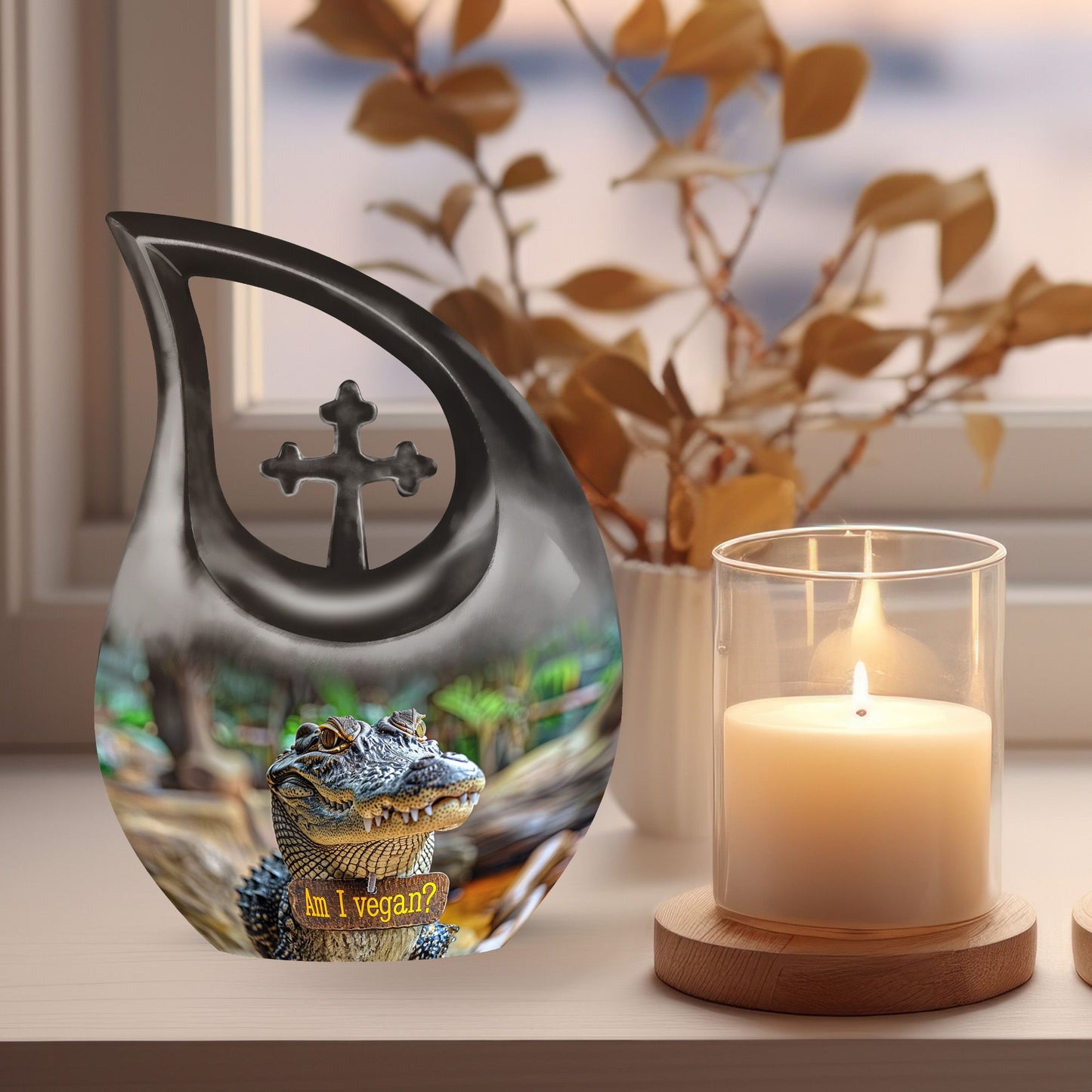 10 inch Aluminium Alligator Urn