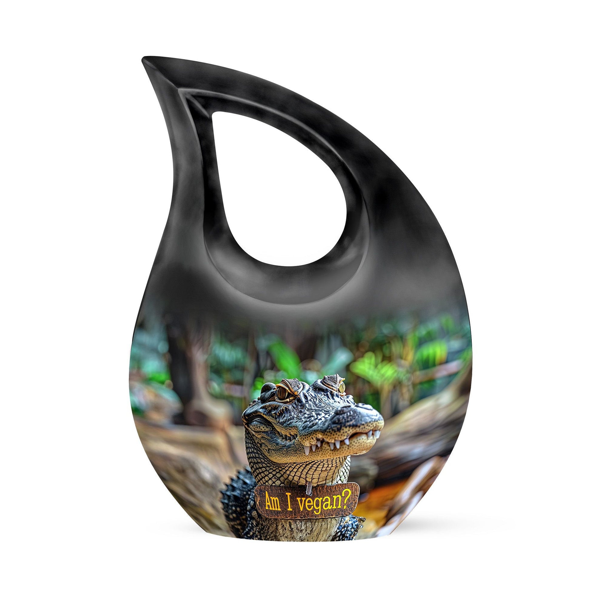 Aluminum Alligator urn for men's ashes