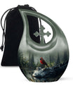 Cardinal & Alligator Memorial Urn - Cremation Urns Large & Small Combo