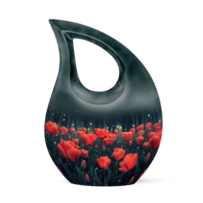 Tulip themed urn for ashes