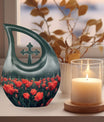 Tulip themed urn for ashes