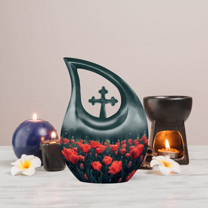 Tulip themed urn for ashes