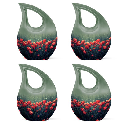 10 inch Tulip themed Cross Drop design Customized Urn.