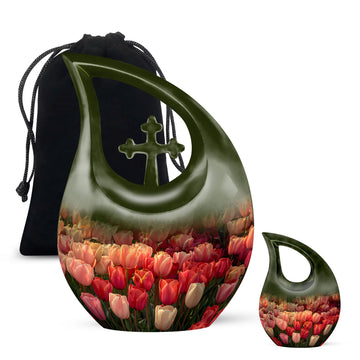10 inch large Urn with 1 Keepsake 3 Inch Urn