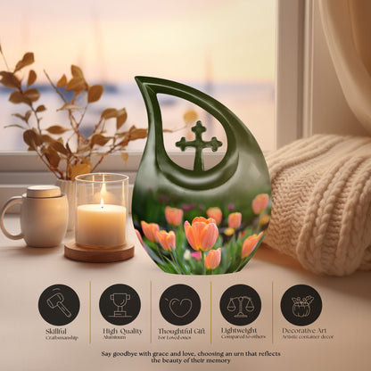 10-inch aluminium Tulip urn
