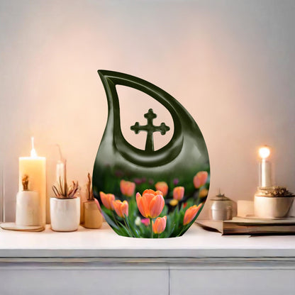 10-inch aluminium Tulip urn