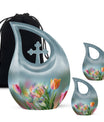 10 Inch Tulip Urn, Metal Cremation Urn