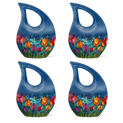 10 inch Tulip Cross Drop design large cremation urn