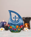 10 inch Tulip Cross Drop design large cremation urn