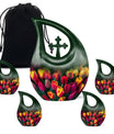 10 inch Tulip themed Cross drop design urn