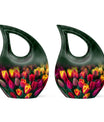 10 inch Tulip themed Cross drop design urn