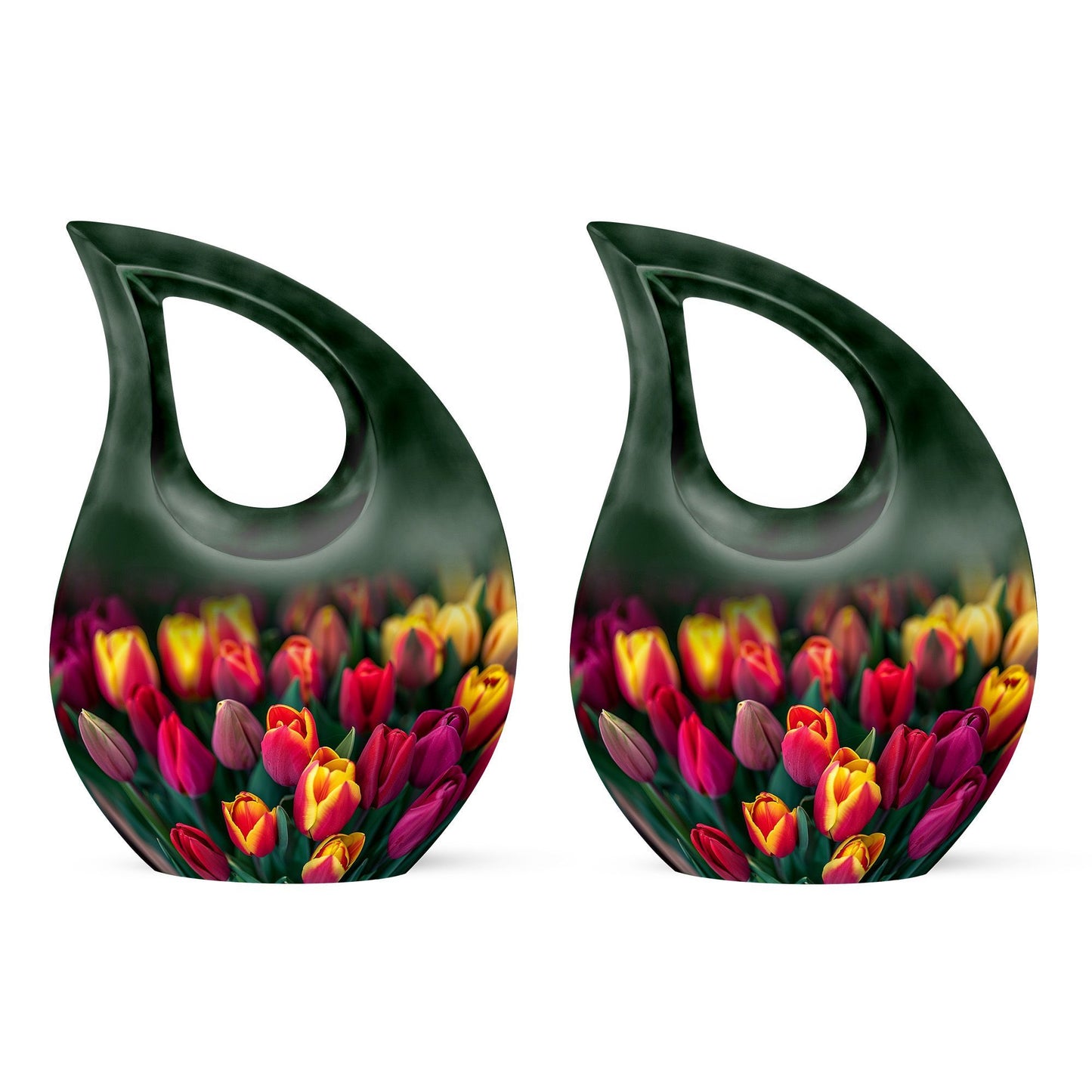 10 inch Tulip themed Cross drop design urn
