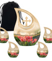 10 Inch Tulip-themed Cross Drop Urn
