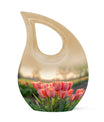 10 Inch Tulip-themed Cross Drop Urn
