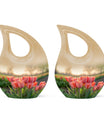10 Inch Tulip-themed Cross Drop Urn