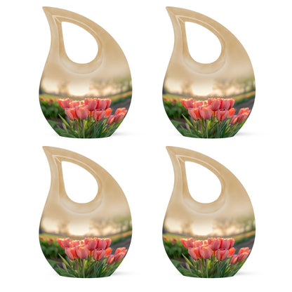 10 Inch Tulip-themed Cross Drop Urn