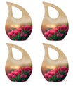 10-inch Tulip themed Cross Drop Urn.