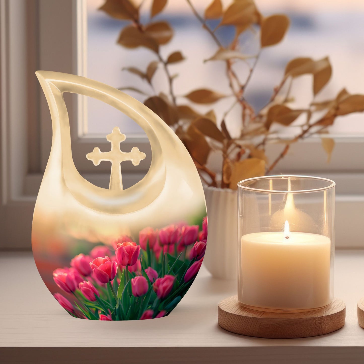 10inch Cheap Cremation Tulip Urn