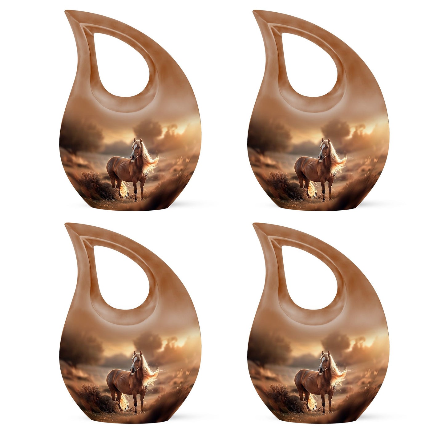 Horse Theme 3 Inch Keepsake Pack of 4