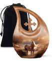 Horse Theme Large Urn 10 Inch
