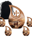 Horse Theme Large Urn With 4 Keepsake Urn