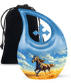 Horse Theme Large Urn 10 Inch