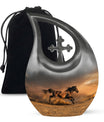 Horse Theme Large Urn 10 Inch