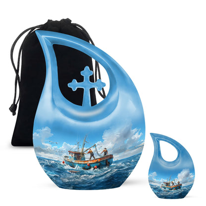 Personalized Fish Memorial Urn for Pet Ashes - 10-inch, 200 cu in - Yatskia