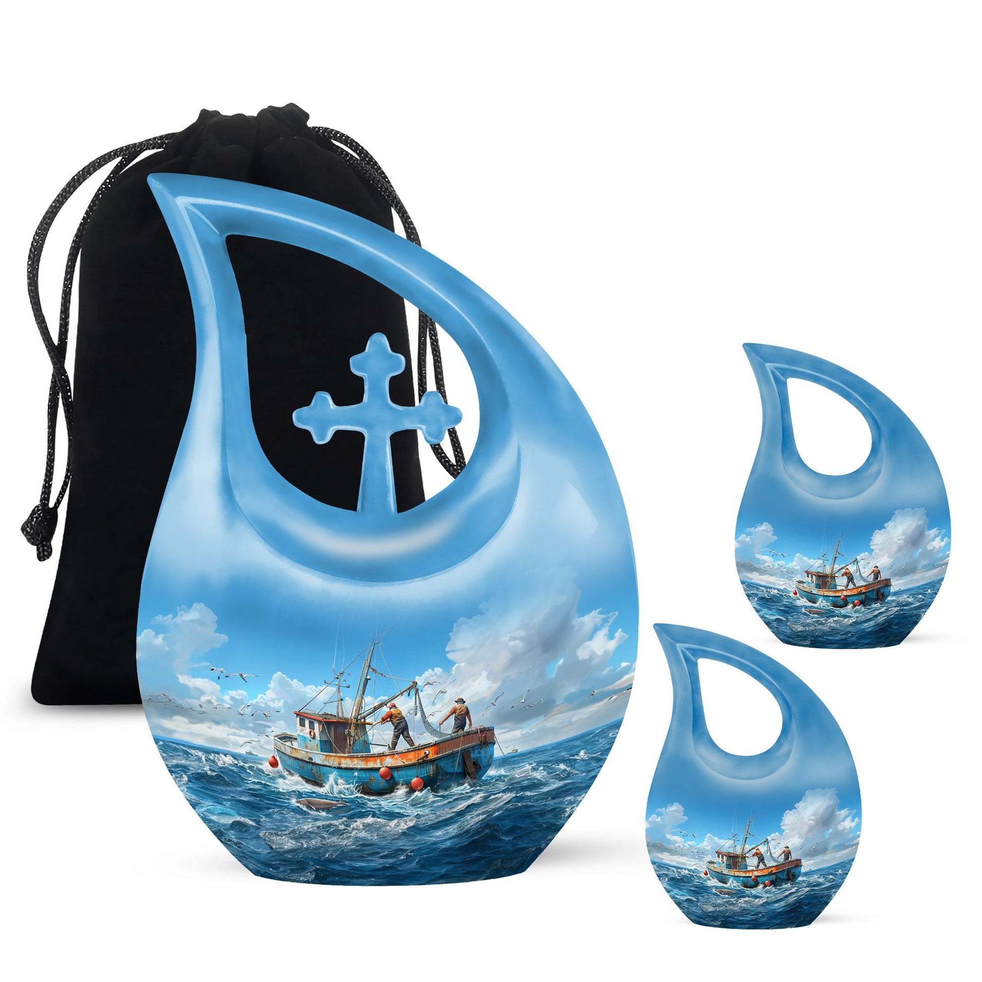 Affordable Fishing Urn - Memorial Urn For Ashes For Adults