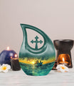 10-inch Cross Drop Fishing Memorial Urn For Ashes