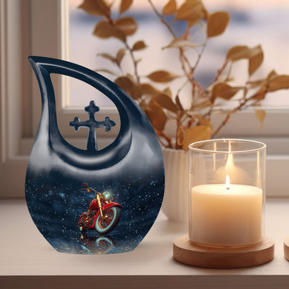 10-inch Cross Drop Fishing Funeral Urn