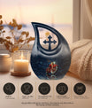 10-inch Cross Drop Fishing Funeral Urn