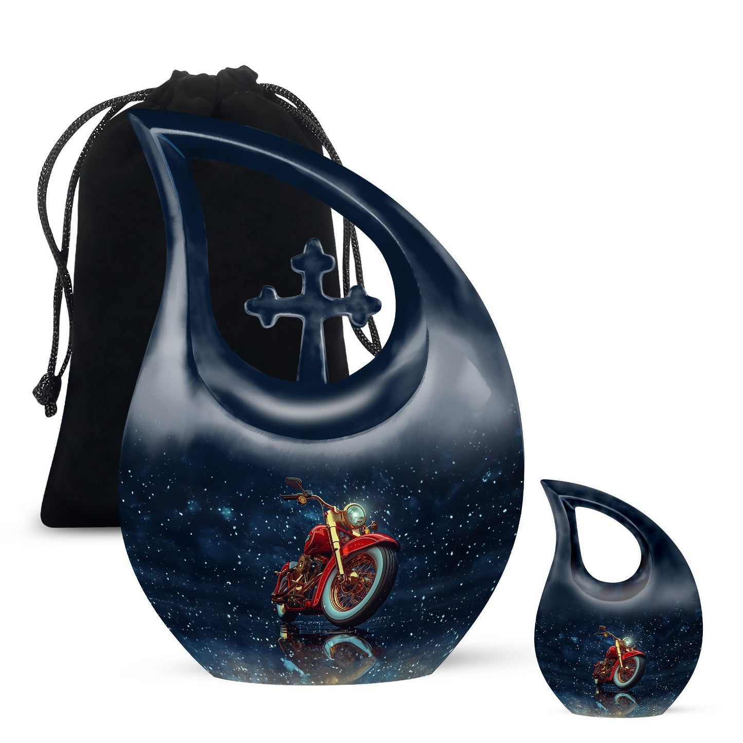 Red Personalized Fish Cremation Urn for Pet Ashes - 10-inch, 200 cu in - Yatskia