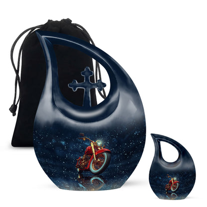 Red Personalized Fish Cremation Urn for Pet Ashes - 10-inch, 200 cu in - Yatskia