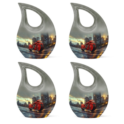 Motorcycle Theme 3 Inch Keepsake Pack of 4