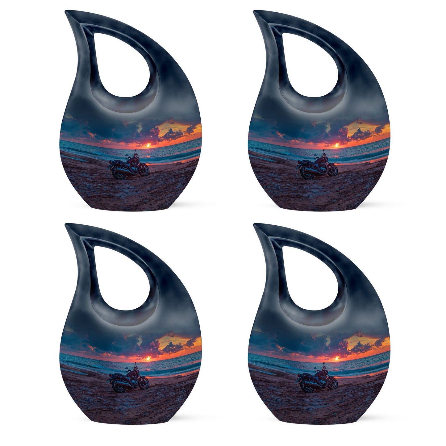 Motorcycle Theme 3 Inch Keepsake Pack of 4