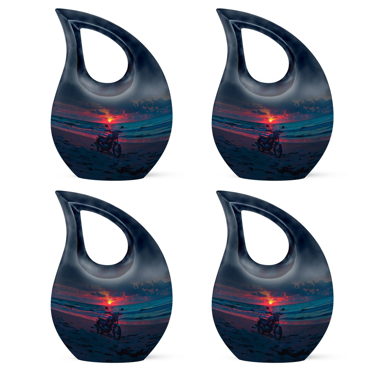 Motorcycle Theme 3 Inch Keepsake Pack of 4