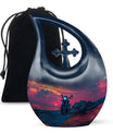 Motorcycle Cremation Urn - Sunset Burial Urns For Human Ashes For Adult