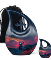 Motorcycle Cremation Urn - Sunset Burial Urns For Human Ashes For Adult