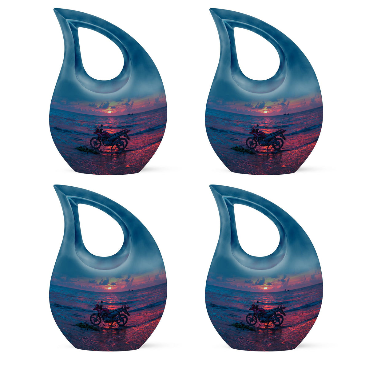 Motorcycle Theme 3 Inch Keepsake Pack of 4